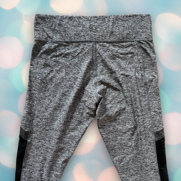 Victoria’s Secret PINK Women’s Gray Black Ultimate Mesh Athletic Leggings Size L - Picture 5 of 7